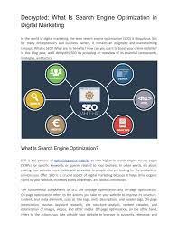search engine optimisation marketing