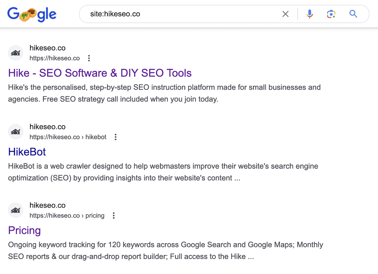 search engine optimization example